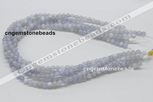 CBC16 15.5 inches 4mm round blue chalcedony beads wholesale