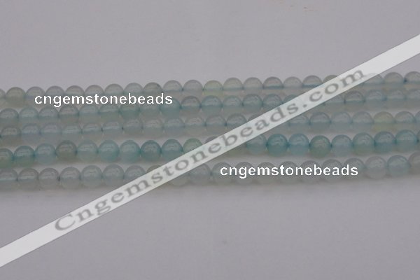 CBC202 15.5 inches 8mm round ocean blue chalcedony beads