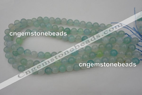 CBC203 15.5 inches 10mm round ocean blue chalcedony beads