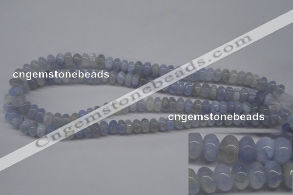 CBC21 15.5 inches 6*10mm rondelle blue chalcedony beads wholesale