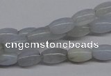 CBC23 15.5 inches 4*7mm rice blue chalcedony beads wholesale
