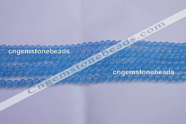 CBC251 15.5 inches 6mm A grade round ocean blue chalcedony beads