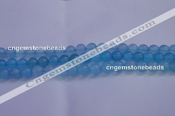 CBC253 15.5 inches 10mm A grade round ocean blue chalcedony beads