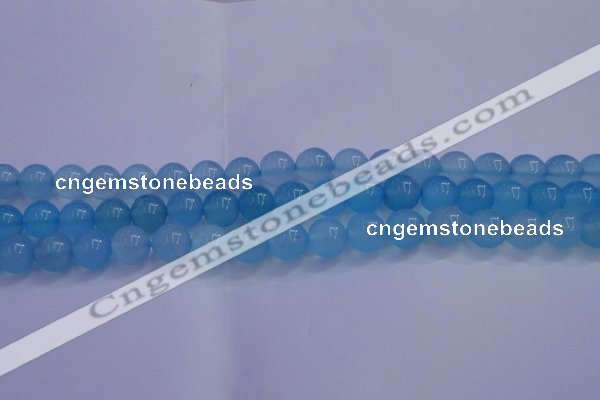 CBC254 15.5 inches 12mm A grade round ocean blue chalcedony beads