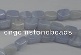 CBC26 15.5 inches 6*8mm nuggets blue chalcedony beads wholesale