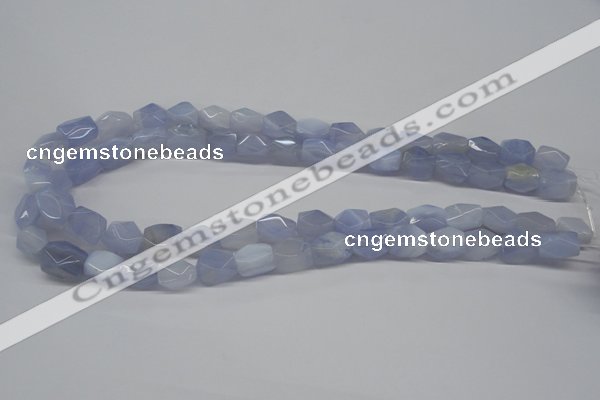 CBC28 15.5 inches 8*12mm – 10*14mm nuggets blue chalcedony beads