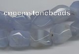 CBC29 15.5 inches 10*14mm – 12*16mm nuggets blue chalcedony beads