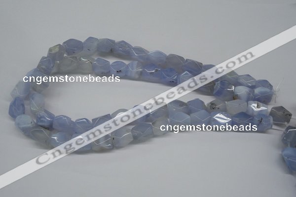 CBC29 15.5 inches 10*14mm – 12*16mm nuggets blue chalcedony beads