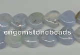 CBC34 15.5 inches 12*12mm heart blue chalcedony beads wholesale