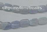 CBC38 15.5 inches 8*10mm rectangle blue chalcedony beads wholesale