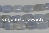 CBC39 15.5 inches 8*12mm rectangle blue chalcedony beads wholesale