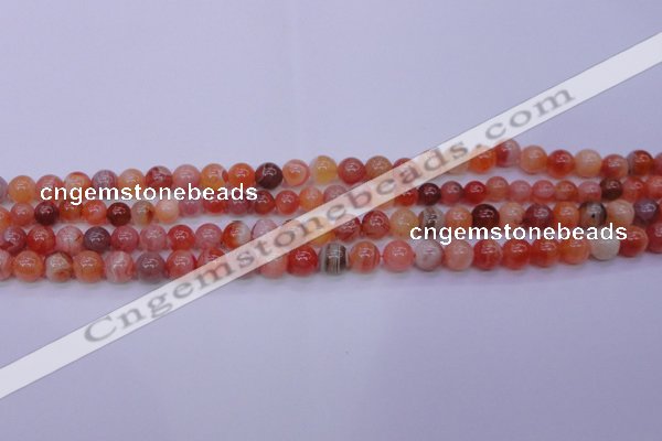 CBC401 15.5 inches 6mm A grade round orange chalcedony beads