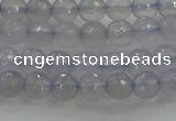 CBC435 15.5 inches 6mm faceted round purple chalcedony beads