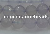 CBC437 15.5 inches 10mm faceted round purple chalcedony beads