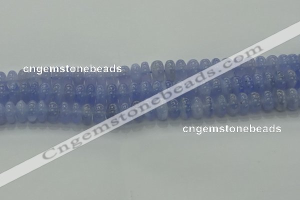 CBC443 15.5 inches 7*12mm rondelle blue chalcedony beads