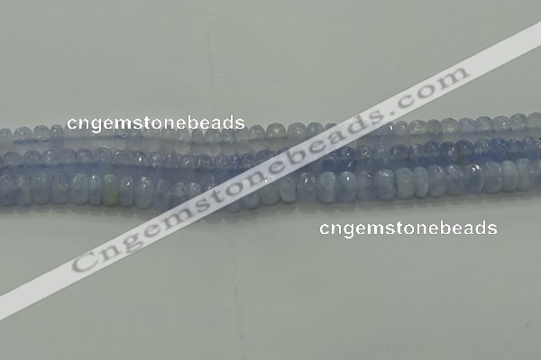 CBC446 15.5 inches 5*8mm faceted rondelle blue chalcedony beads