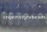 CBC448 15.5 inches 7*12mm faceted rondelle blue chalcedony beads