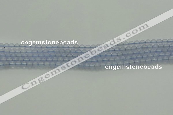 CBC450 15.5 inches 4mm round blue chalcedony beads wholesale