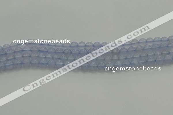 CBC451 15.5 inches 6mm round blue chalcedony beads wholesale