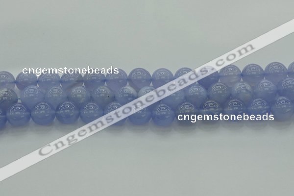 CBC454 15.5 inches 12mm round blue chalcedony beads wholesale