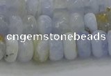 CBC465 15.5 inches 5*8mm faceted rondelle blue chalcedony beads