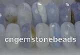 CBC467 15.5 inches 7*12mm faceted rondelle blue chalcedony beads