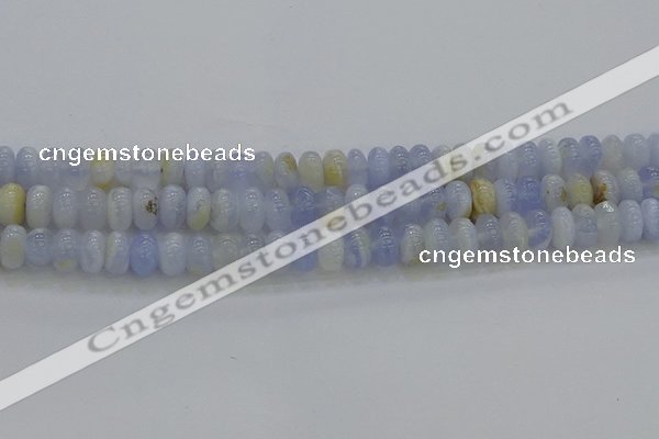 CBC471 15.5 inches 5*8mm rondelle blue chalcedony beads