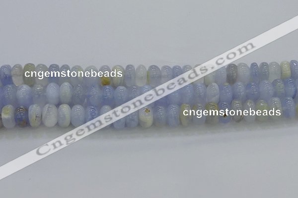 CBC472 15.5 inches 6*10mm rondelle blue chalcedony beads