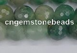 CBC702 15.5 inches 8mm faceted round African green chalcedony beads