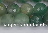 CBC703 15.5 inches 10mm faceted round African green chalcedony beads