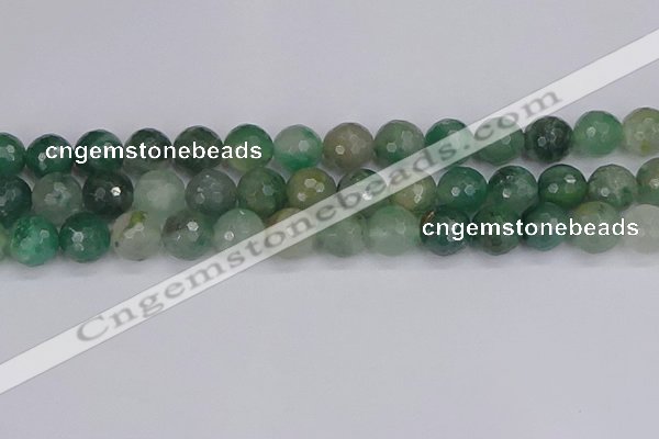 CBC704 15.5 inches 12mm faceted round African green chalcedony beads