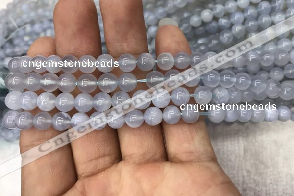 CBC711 15.5 inches 6mm round blue chalcedony beads wholesale