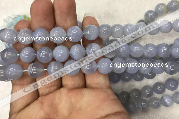 CBC713 15.5 inches 10mm round blue chalcedony beads wholesale