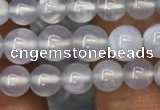 CBC718 15.5 inches 4mm round blue chalcedony gemstone beads