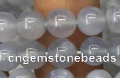 CBC719 15.5 inches 6mm round blue chalcedony gemstone beads