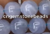 CBC720 15.5 inches 8mm round blue chalcedony gemstone beads