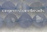 CBC741 15.5 inches 8mm faceted nuggets blue chalcedony beads