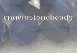 CBC743 15.5 inches 12mm faceted nuggets blue chalcedony beads