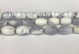 CBC781 15.5 inches 18*25mm rice blue chalcedony beads