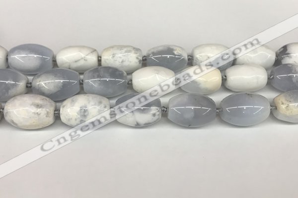 CBC781 15.5 inches 18*25mm rice blue chalcedony beads