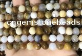 CBC802 15.5 inches 8mm round natural polka dot chalcedony beads