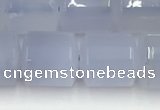 CBC826 15.5 inches 10*11mm tube blue chalcedony gemstone beads