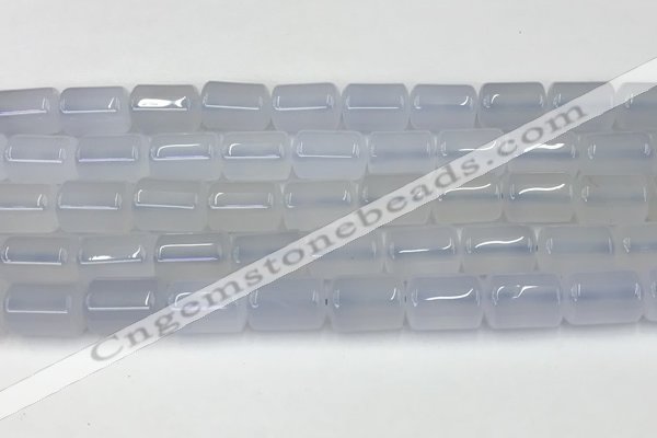 CBC831 15.5 inches 10*14mm tube blue chalcedony gemstone beads