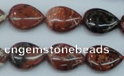 CBD02 15.5 inches 13*18mm flat teardrop brecciated jasper gemstone beads