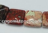 CBD08 15.5 inches 20*20mm square brecciated jasper gemstone beads