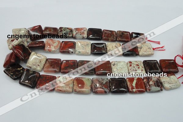 CBD08 15.5 inches 20*20mm square brecciated jasper gemstone beads