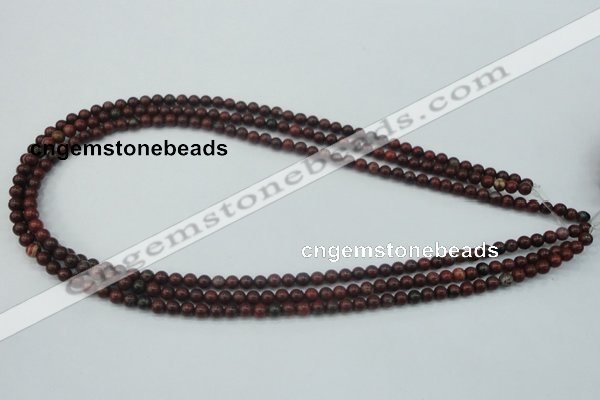 CBD10 15.5 inches 4mm round brecciated jasper gemstone beads