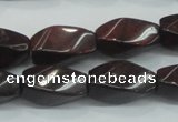 CBD12 15.5 inches 10*20mm twisted rice brecciated jasper gemstone beads