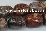 CBD14 15.5 inches 14*22mm nugget brecciated jasper gemstone beads