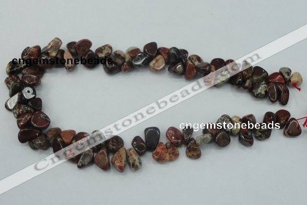 CBD16 15.5 inches 8*12mm chip brecciated jasper gemstone beads